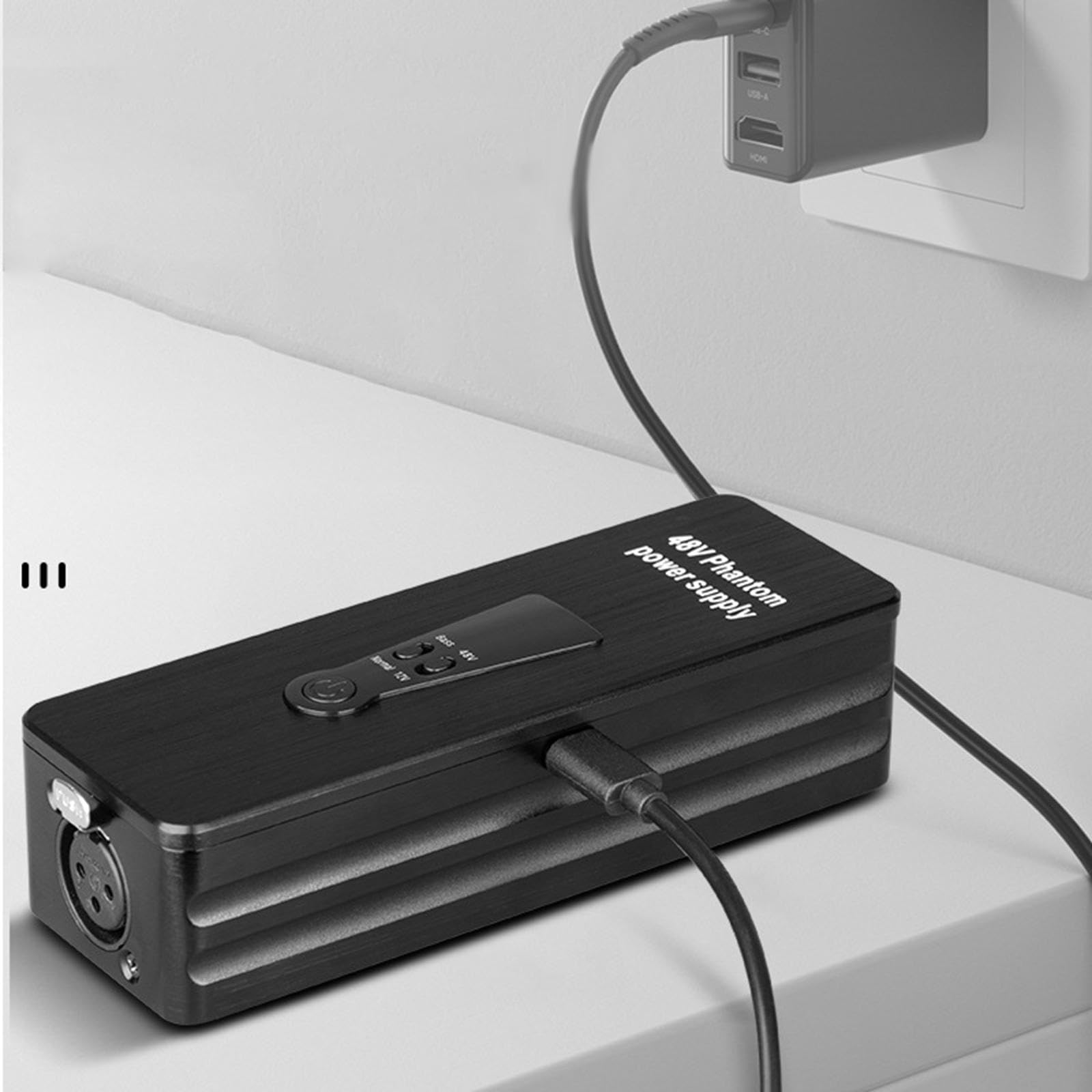 Amazon | JWQFBC ファンタム電源 48V/12V 充電式マイク | ギター